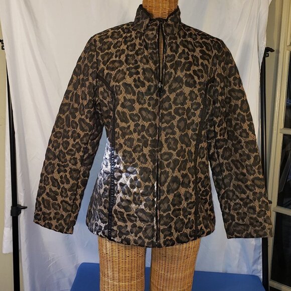 Ladies PECK & PECK COLLECTION Quilted Animal Print Jacket - M - Picture 1 of 4